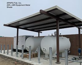 20x28 metal equipment shade